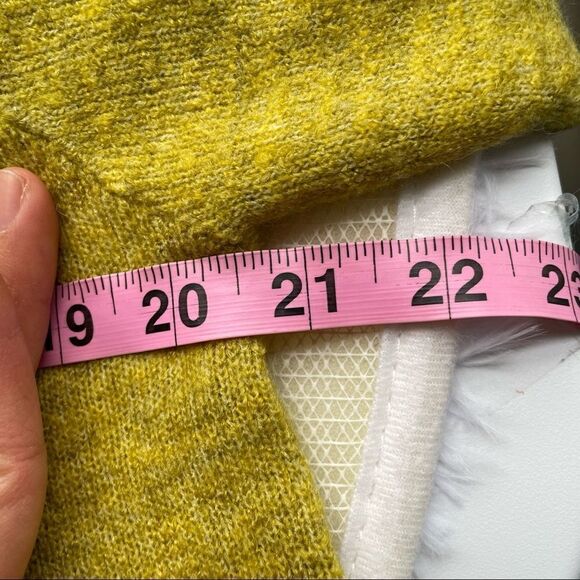 WOOLEN BLOOM WOOL BLEND FINE KNIT SWEATER‎ MUSTARD YELLOW SZ XS NEW W/ TAGS - Picture 5 of 9